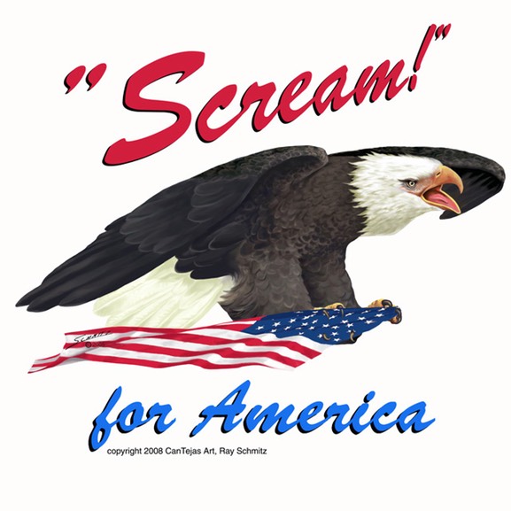 eagle, flag, eagle and flag, SCREAM for AMERICA 